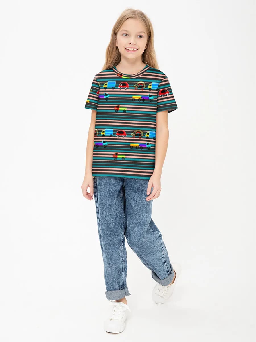 Children's cotton T-shirt (for girls. Copy)