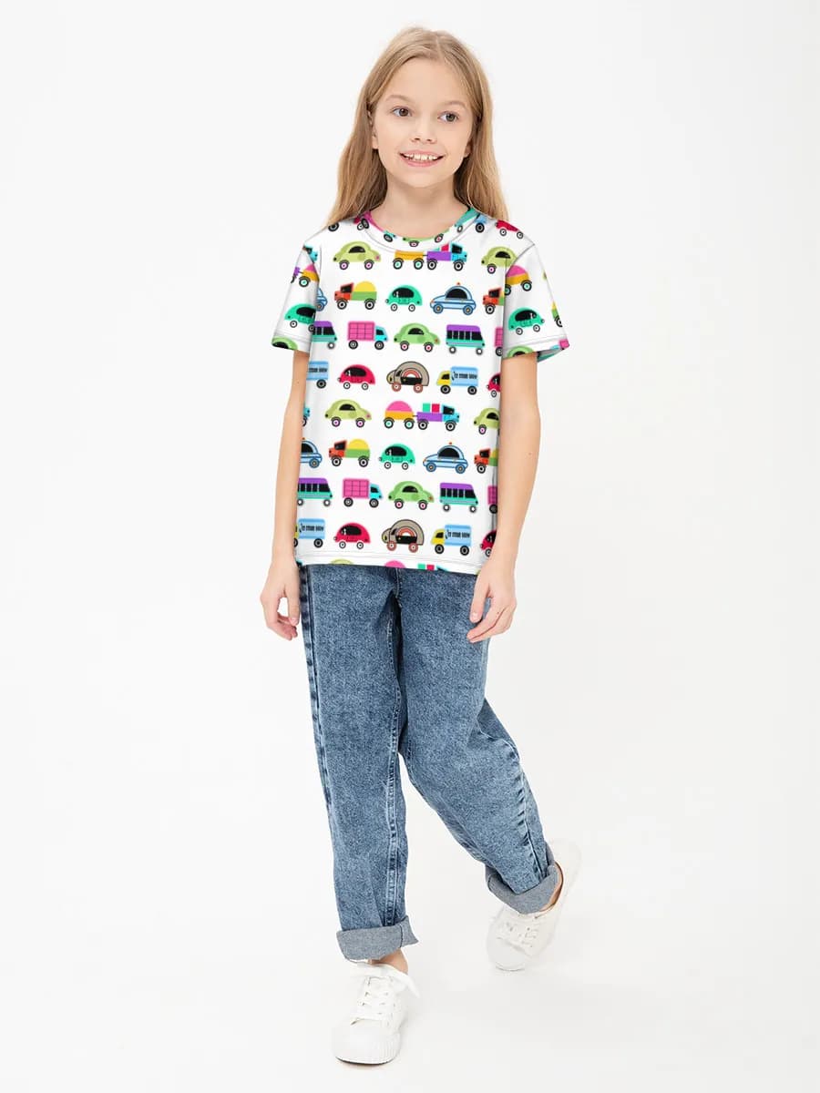 Children's cotton T-shirt (for girls. Copy)