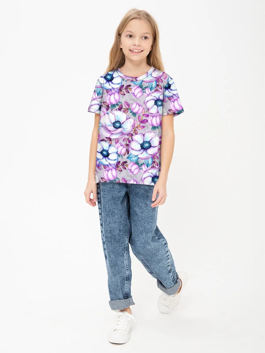 Children's cotton T-shirt (for girls. Copy)