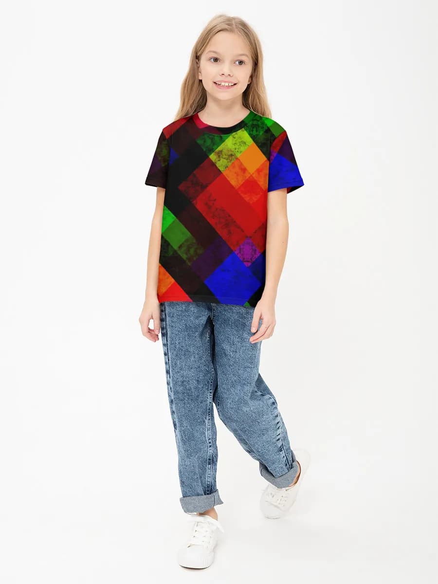 Children's cotton T-shirt (for girls. Copy)