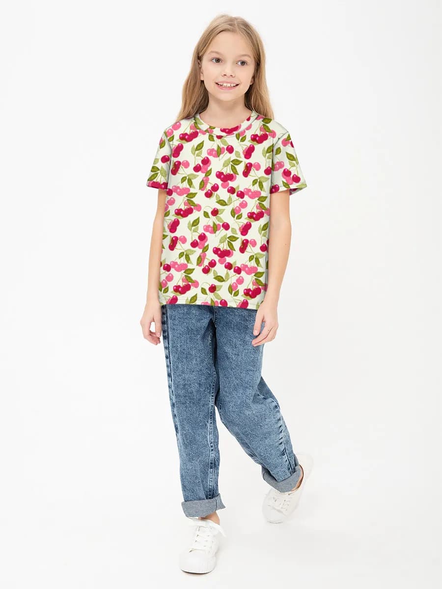 Children's cotton T-shirt (for girls. Copy)