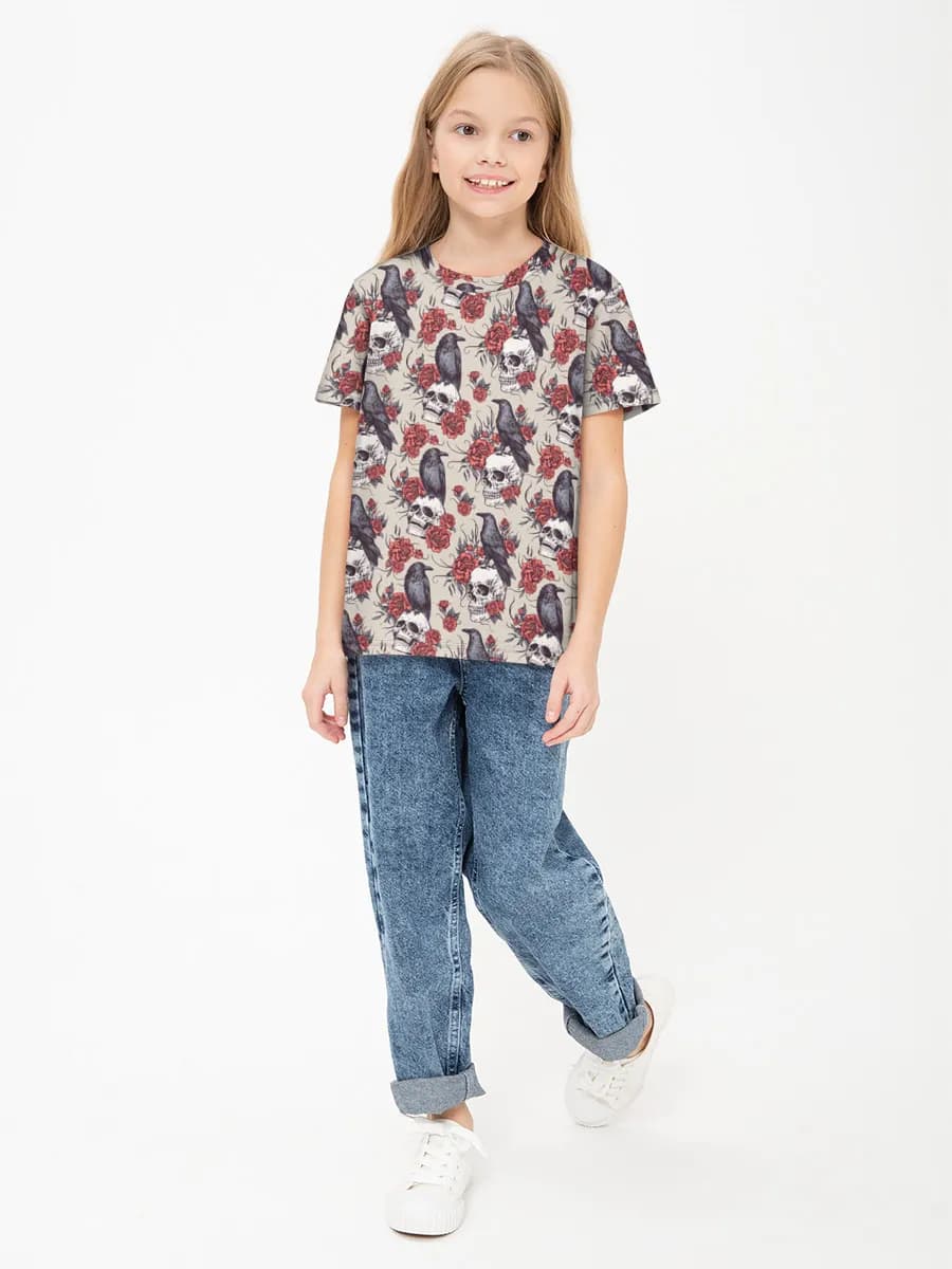 Children's cotton T-shirt (for girls. Copy)