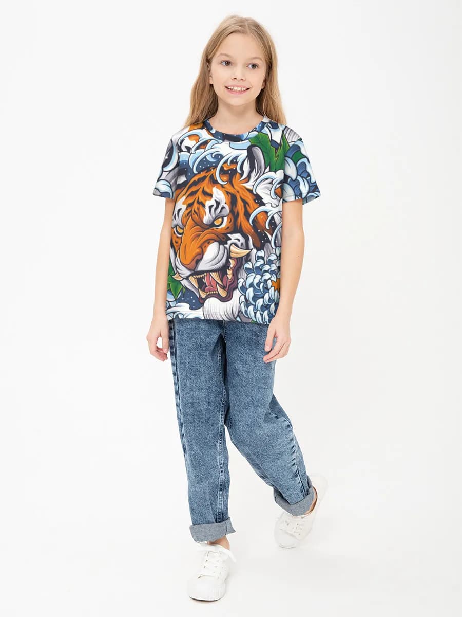 Children's cotton T-shirt (for girls. Copy)