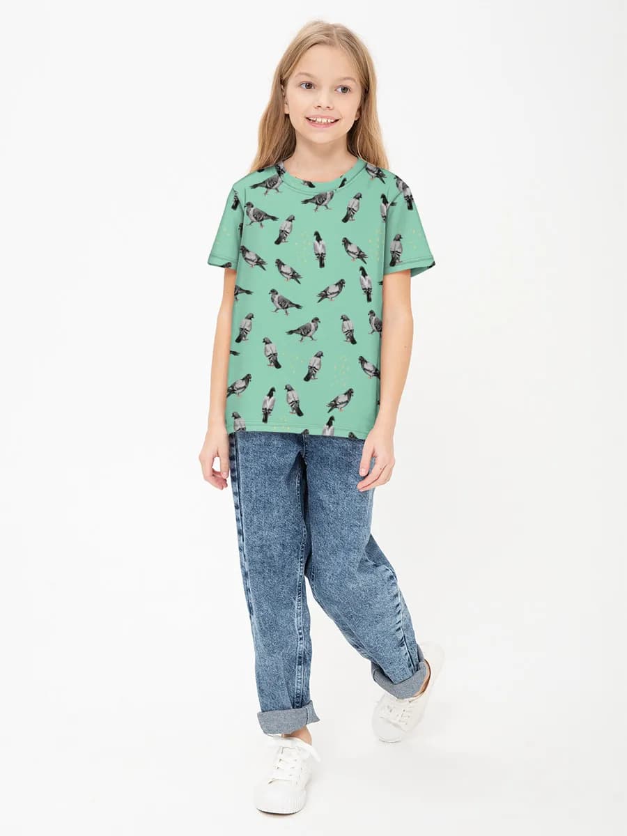 Children's cotton T-shirt (for girls. Copy)