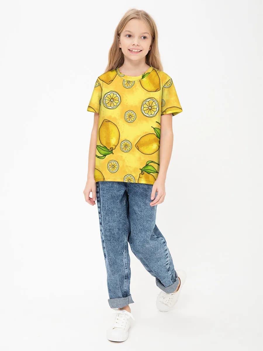 Children's cotton T-shirt (for girls. Copy)