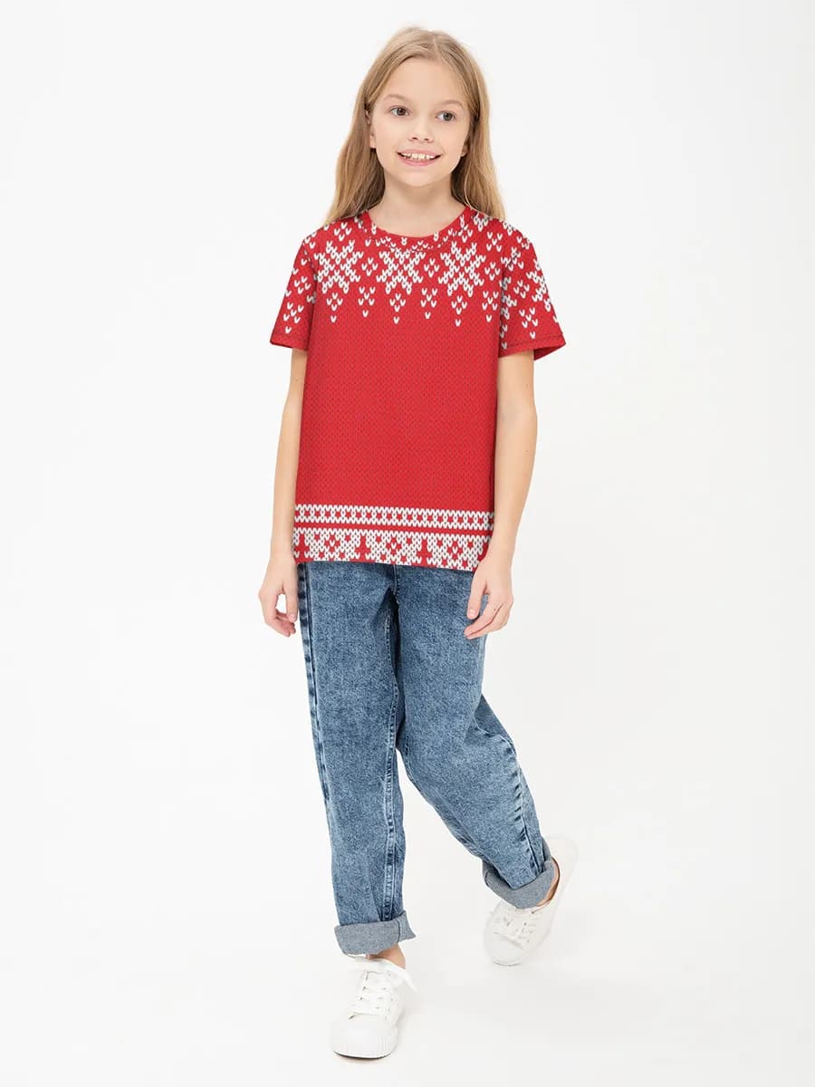Children's cotton T-shirt (for girls. Copy)