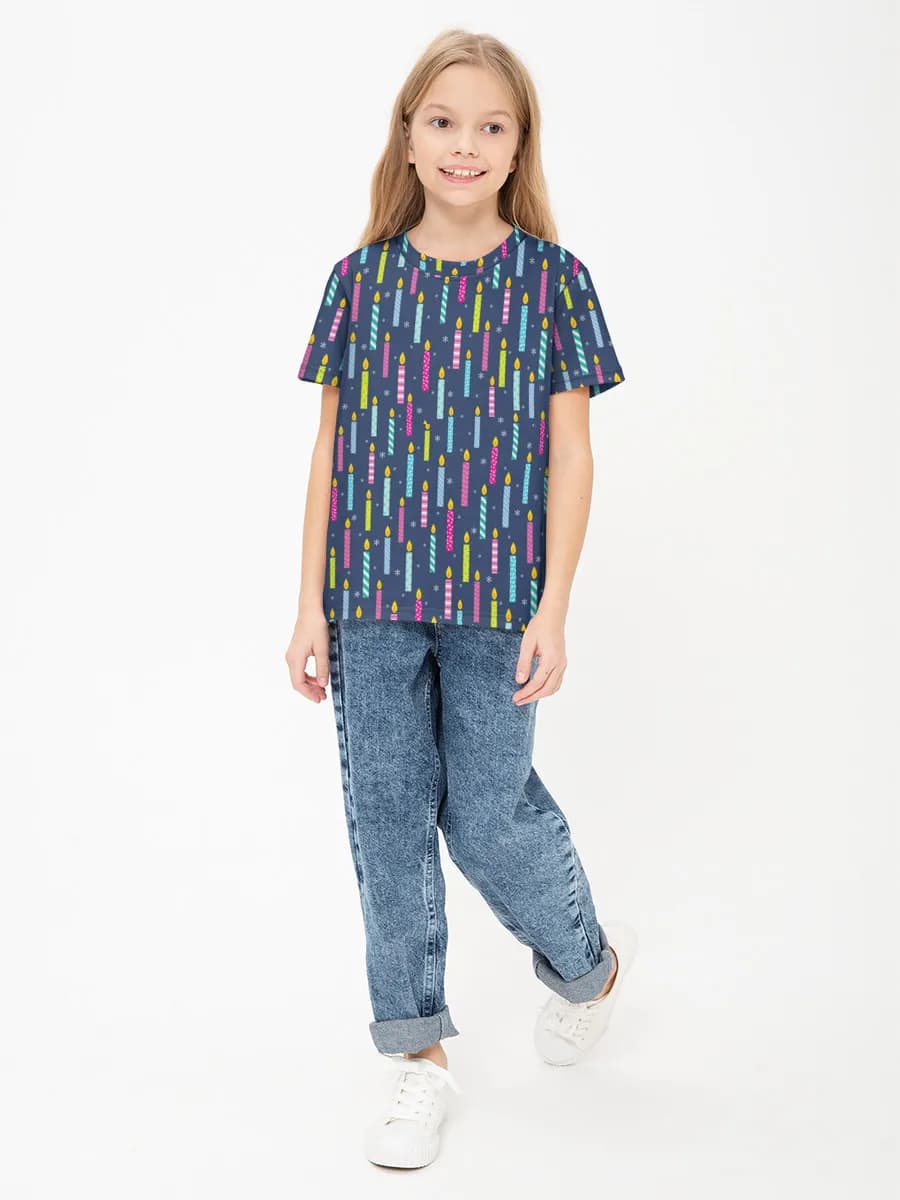 Children's cotton T-shirt (for girls. Copy)