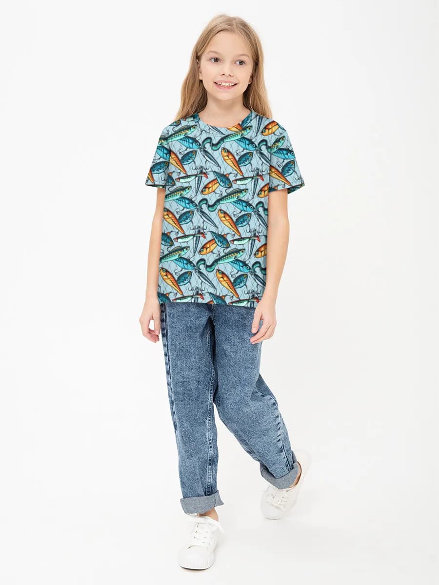 Children's cotton T-shirt (for girls. Copy)
