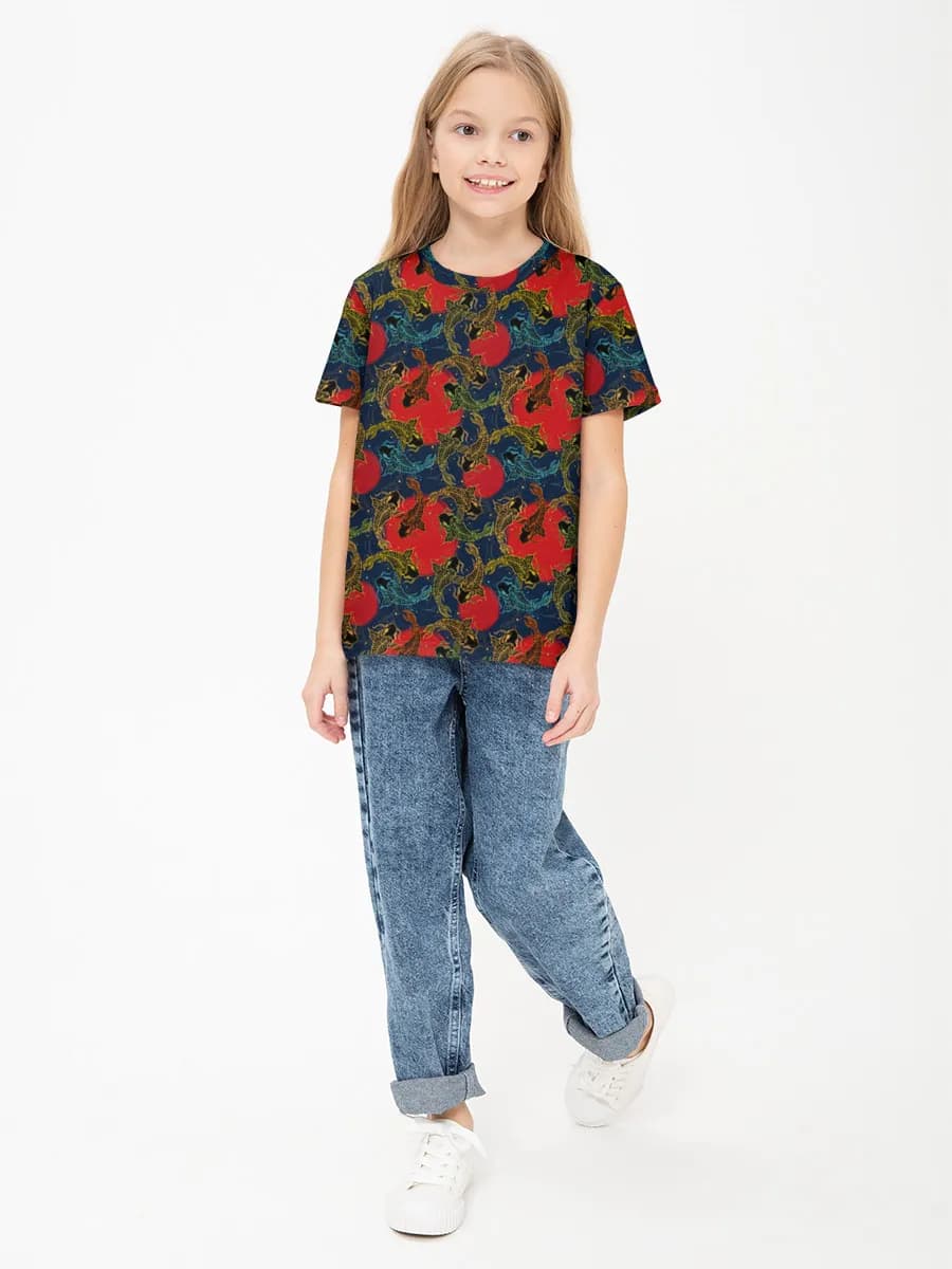 Children's cotton T-shirt (for girls. Copy)