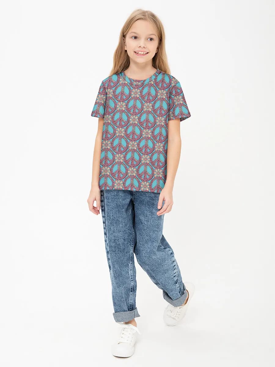 Children's cotton T-shirt (for girls. Copy)