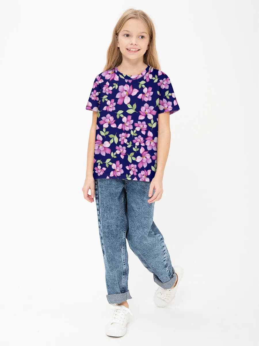 Children's cotton T-shirt (for girls. Copy)
