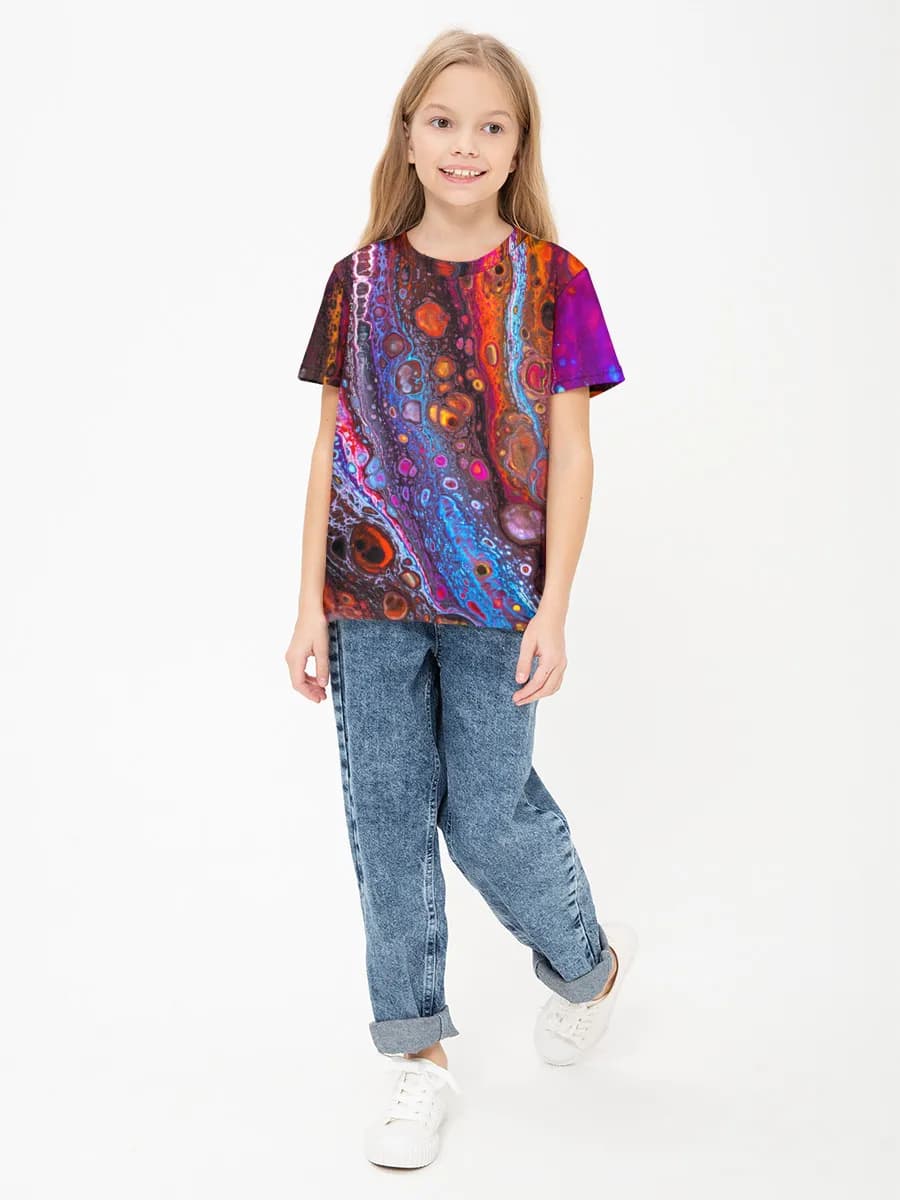 Children's cotton T-shirt (for girls. Copy)
