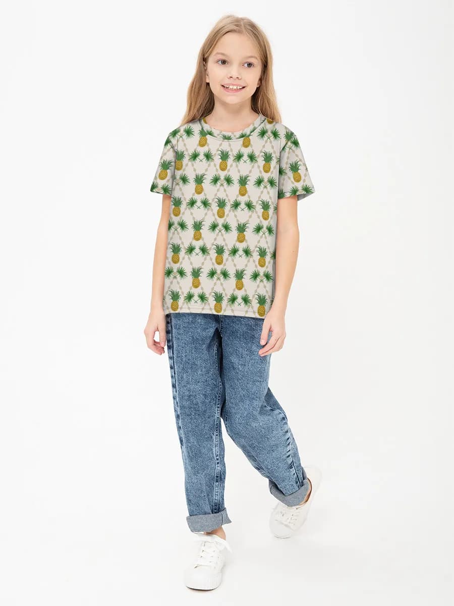 Children's cotton T-shirt (for girls. Copy)