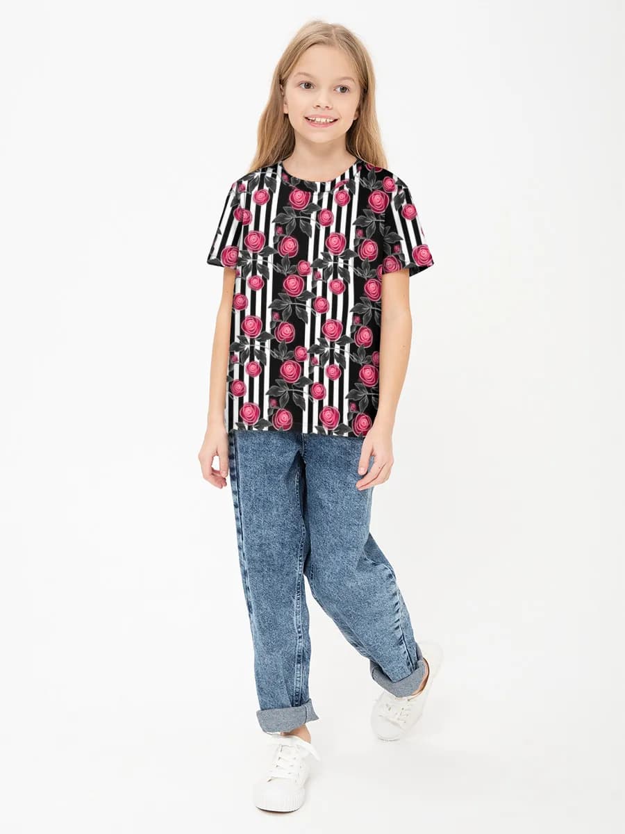 Children's cotton T-shirt (for girls. Copy)