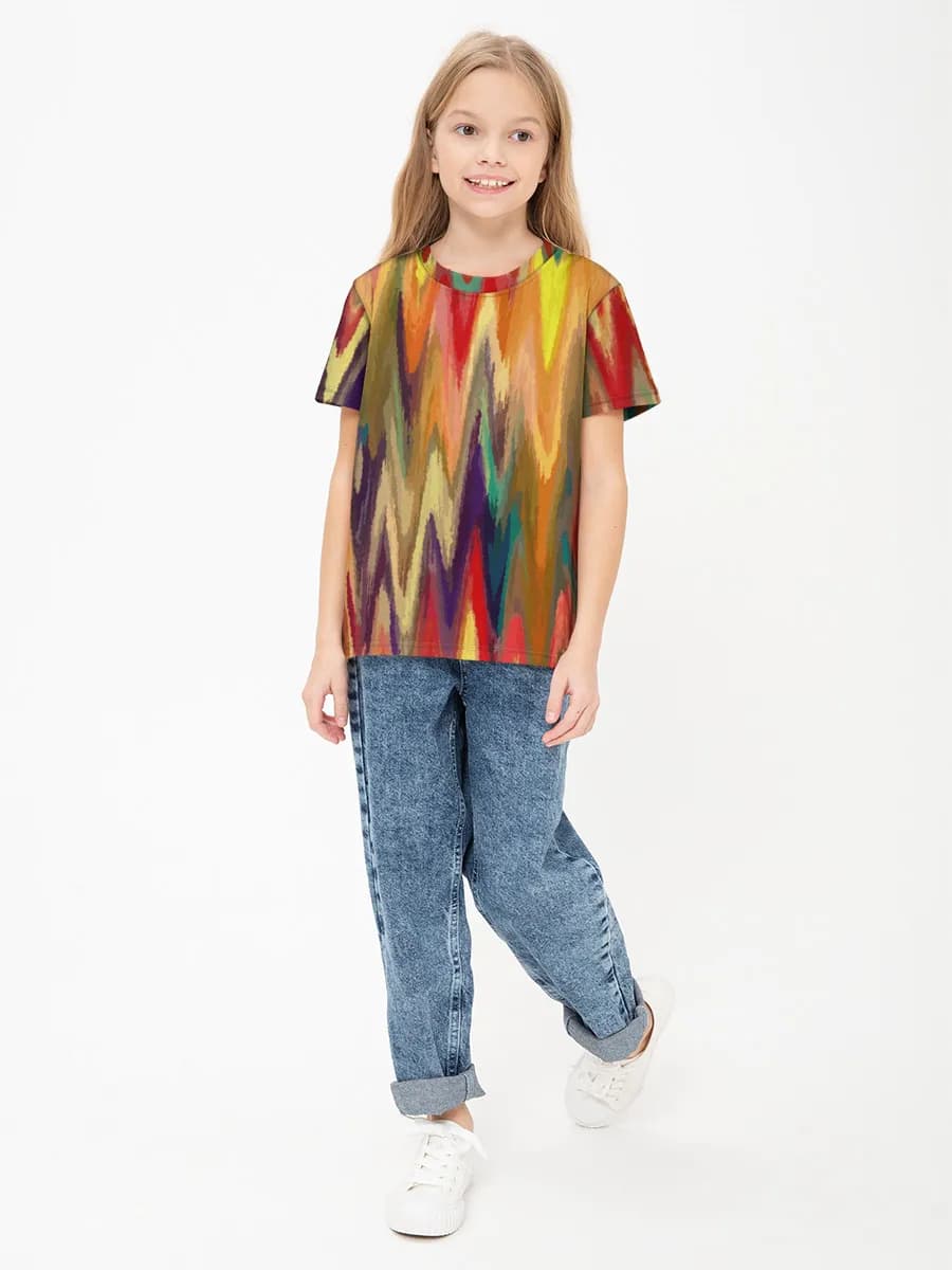 Children's cotton T-shirt (for girls. Copy)