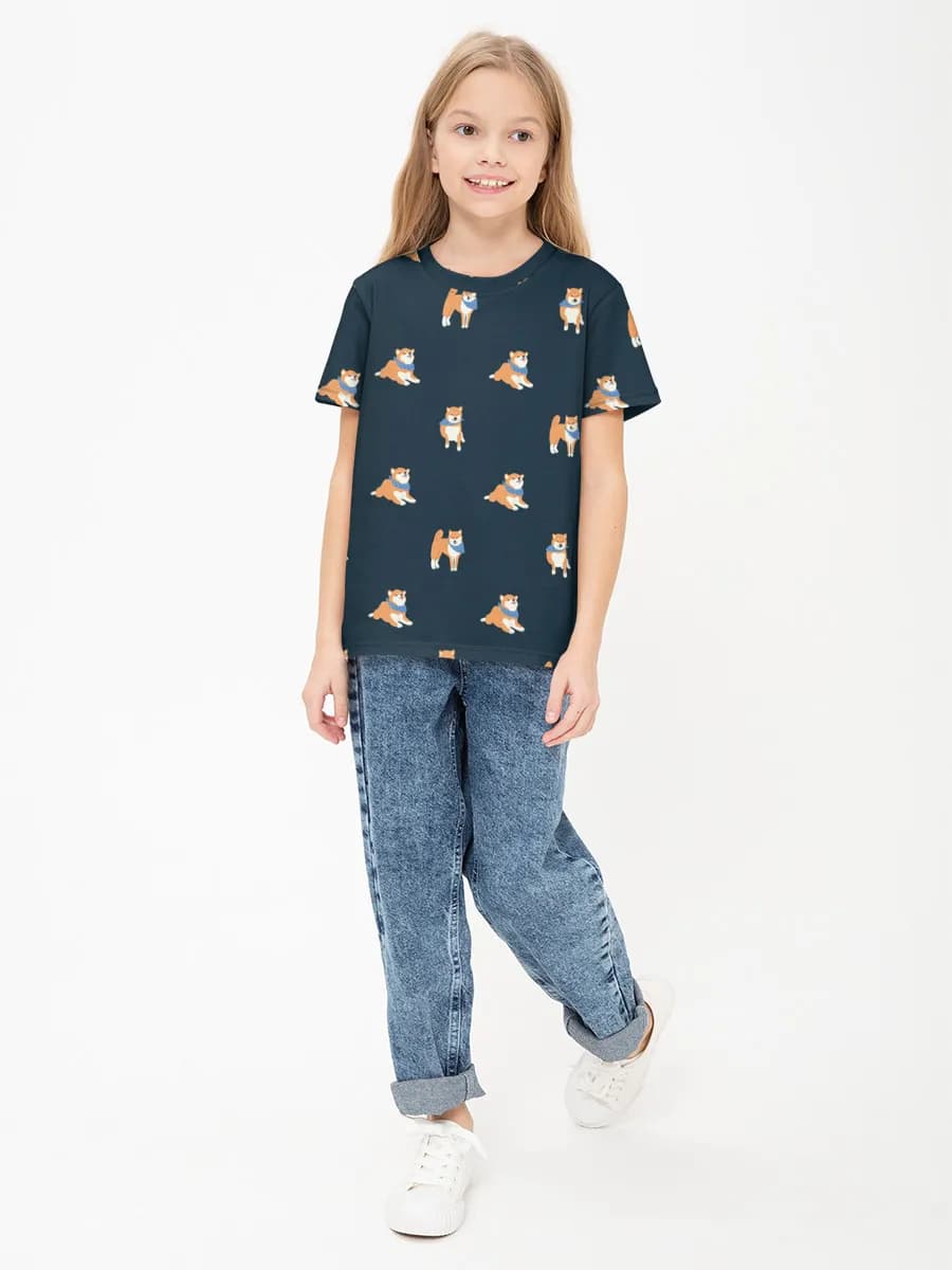 Children's cotton T-shirt (for girls. Copy)