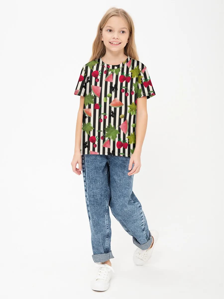Children's cotton T-shirt (for girls. Copy)