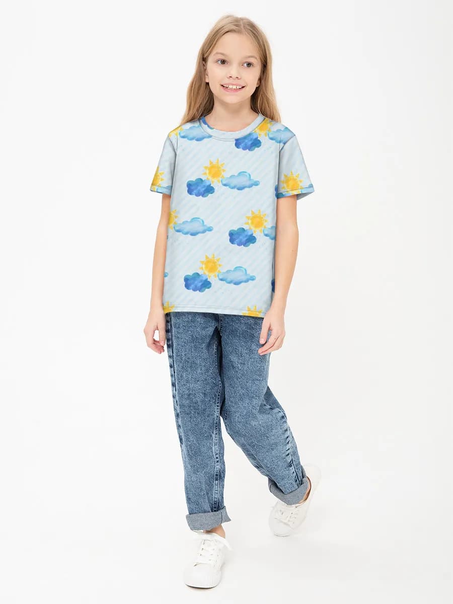 Children's cotton T-shirt (for girls. Copy)