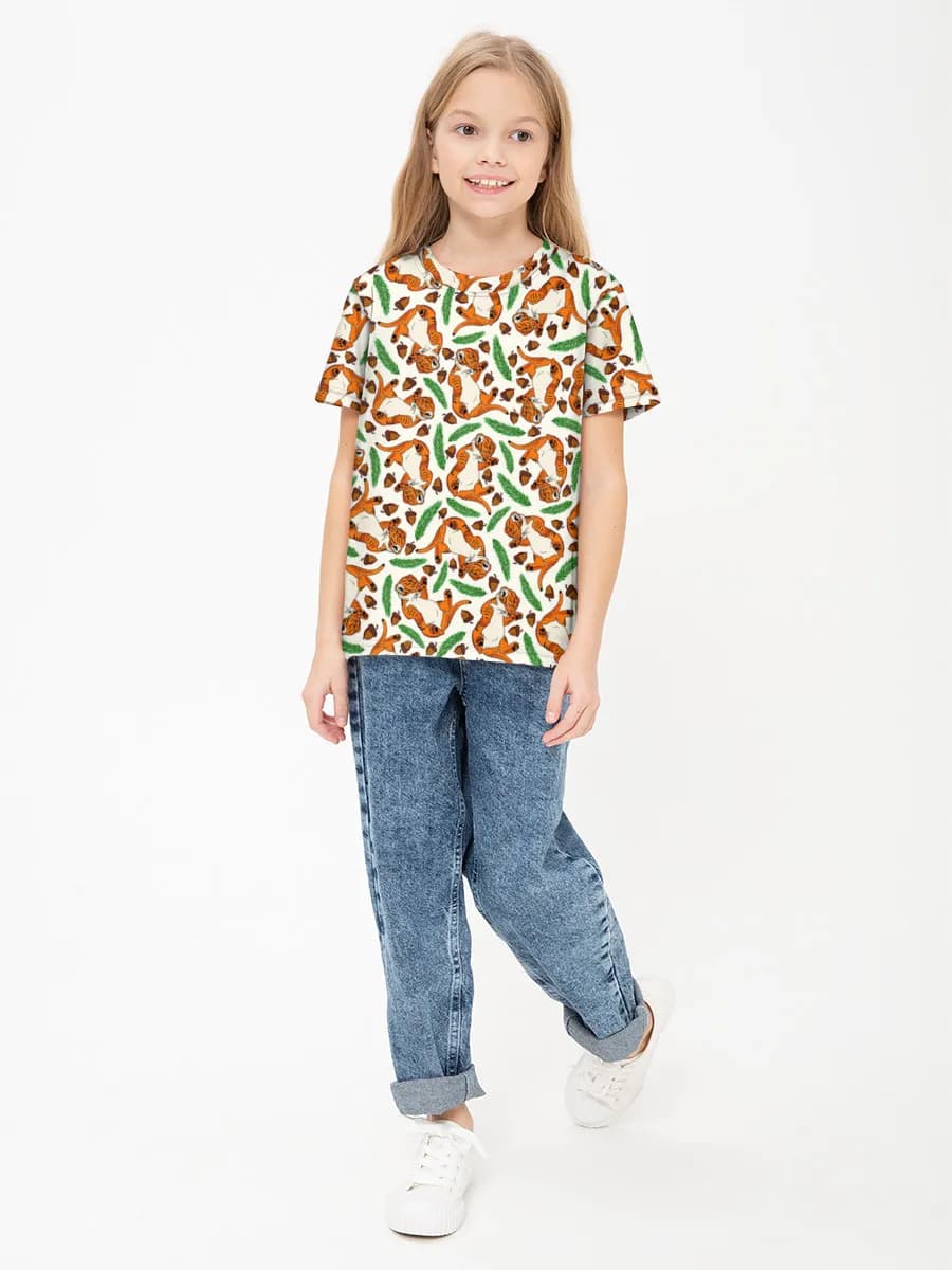 Children's cotton T-shirt (for girls. Copy)