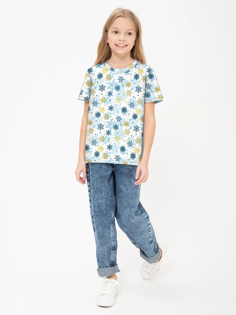 Children's cotton T-shirt (for girls. Copy)