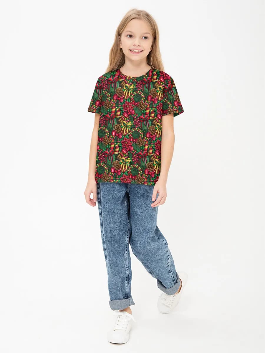 Children's cotton T-shirt (for girls. Copy)