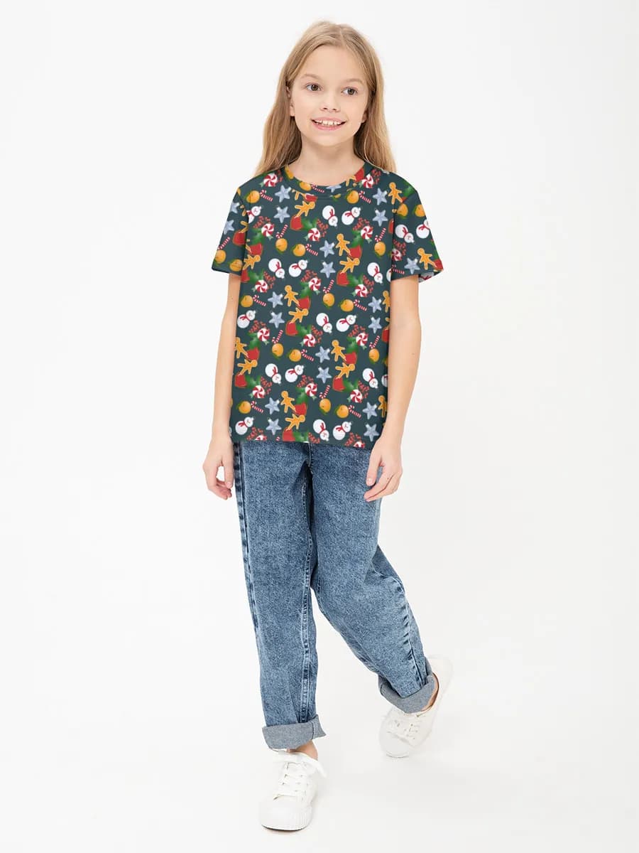 Children's cotton T-shirt (for girls. Copy)