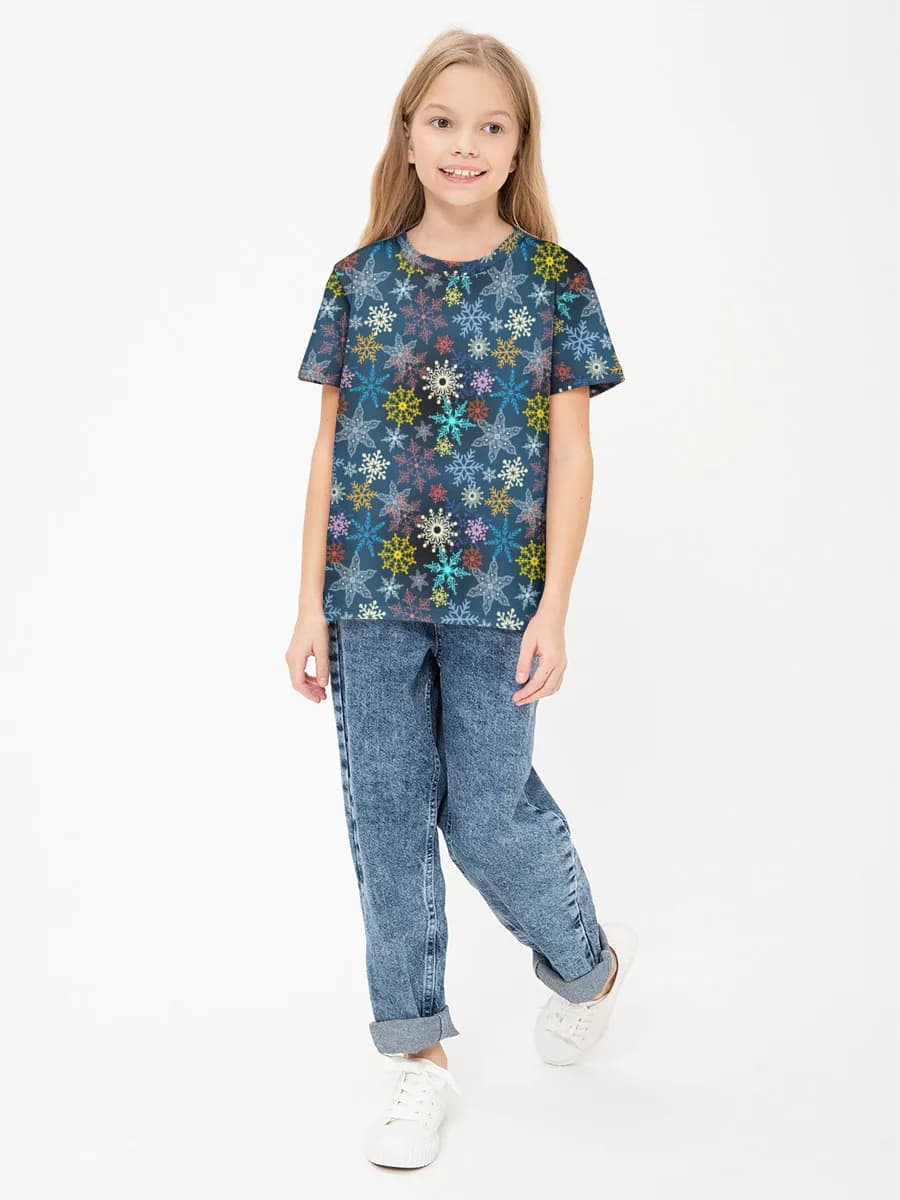 Children's cotton T-shirt (for girls. Copy)