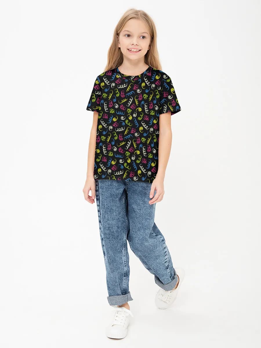 Children's cotton T-shirt (for girls. Copy)