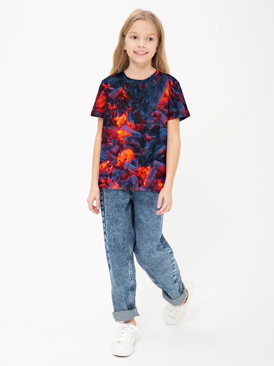 Children's cotton T-shirt (for girls. Copy)