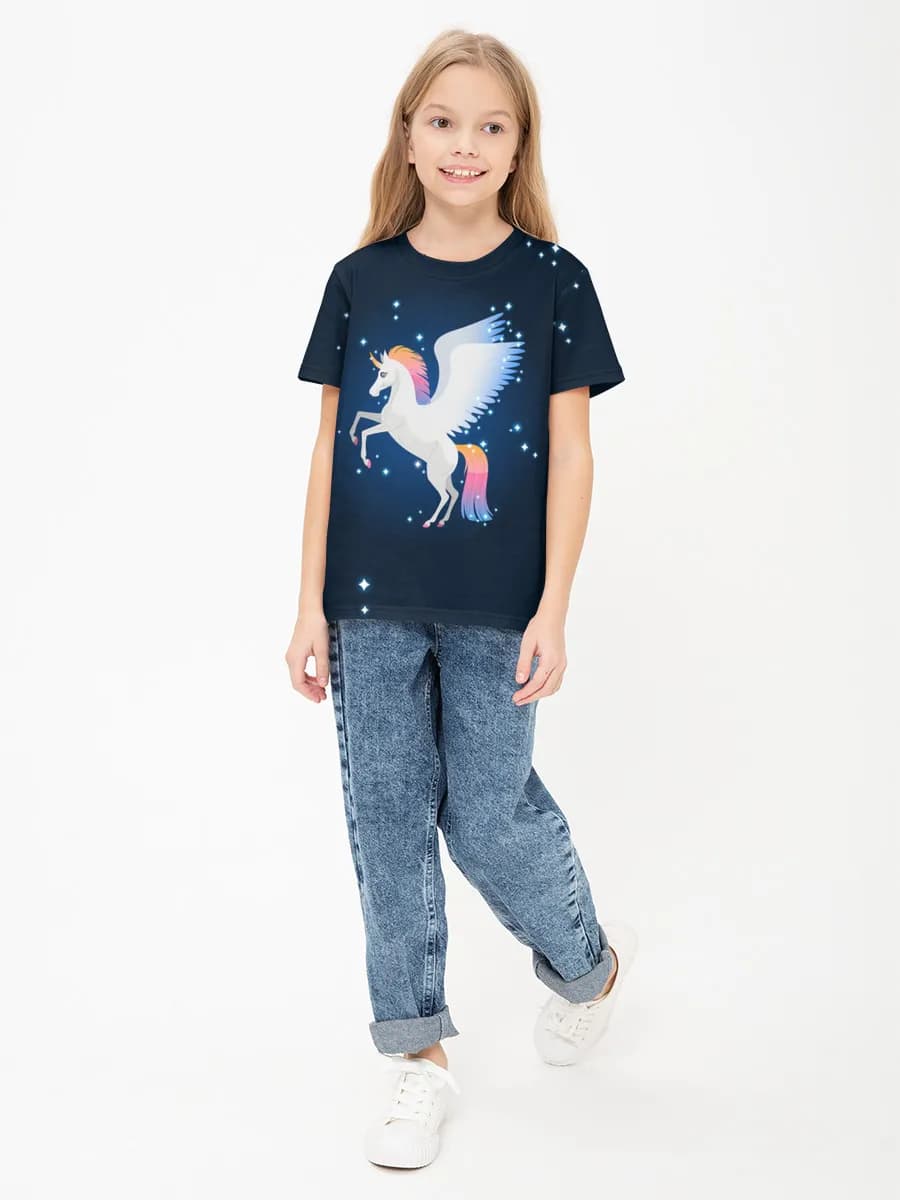 Children's cotton T-shirt (for girls. Copy)