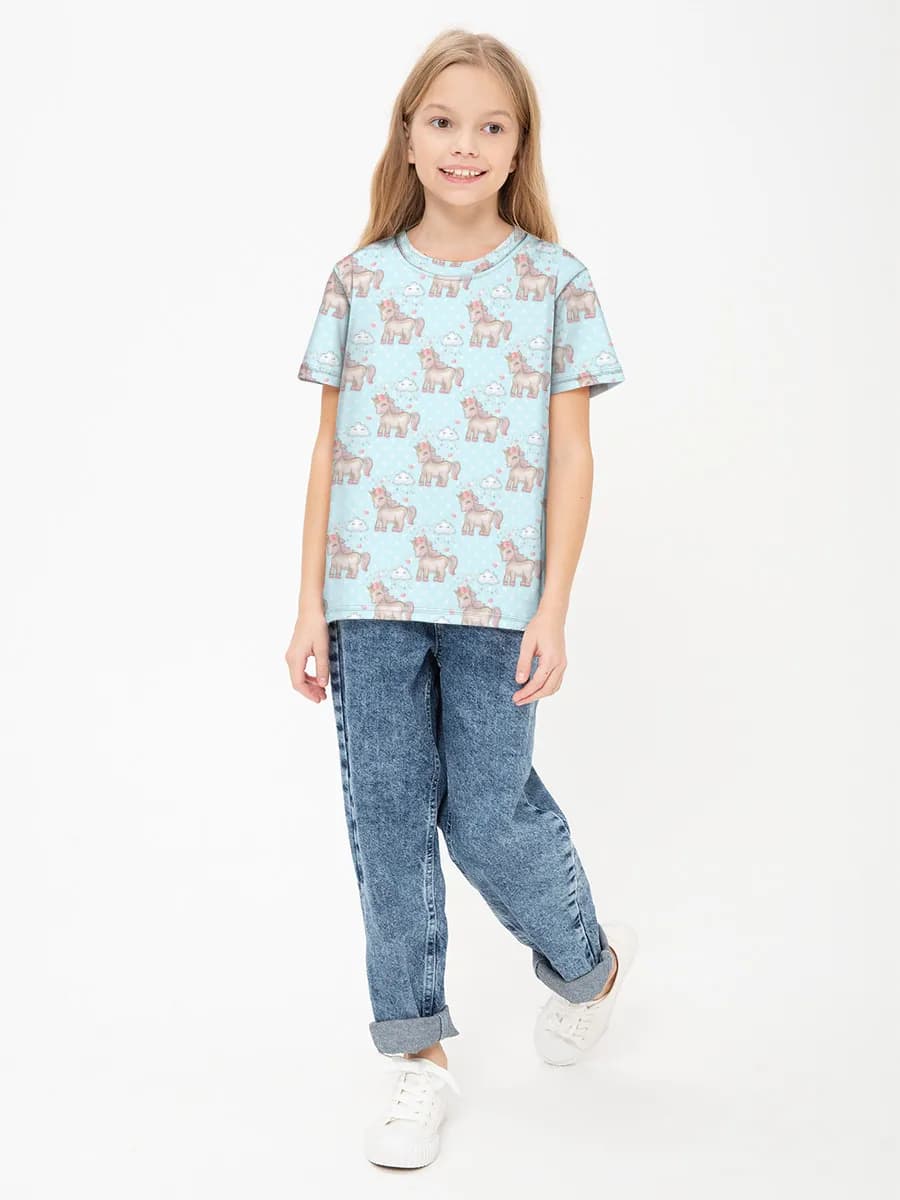 Children's cotton T-shirt (for girls. Copy)