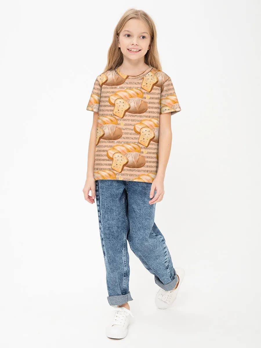 Children's cotton T-shirt (for girls. Copy)