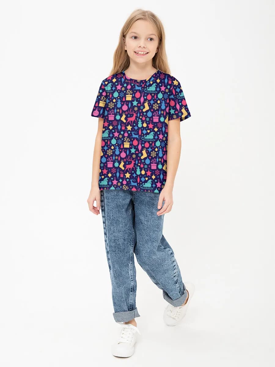 Children's cotton T-shirt (for girls. Copy)