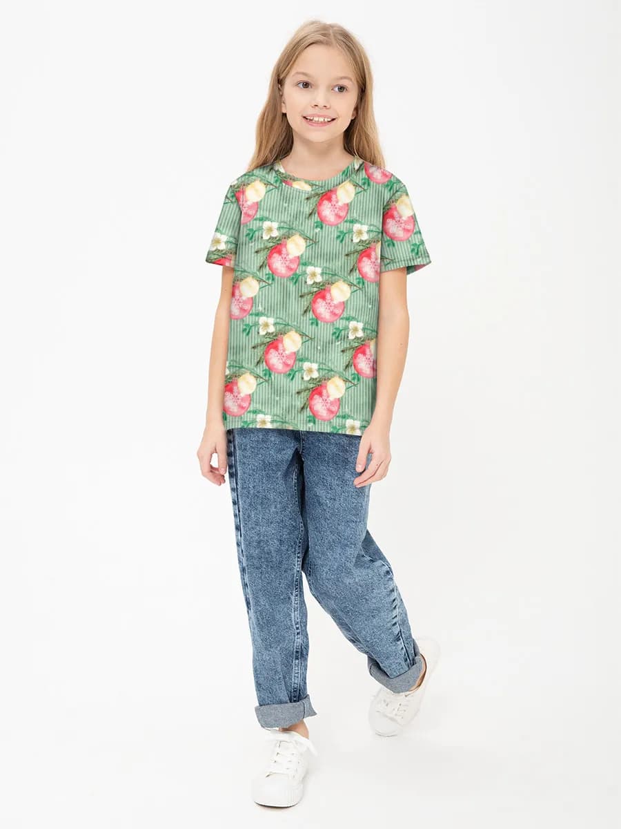 Children's cotton T-shirt (for girls. Copy)