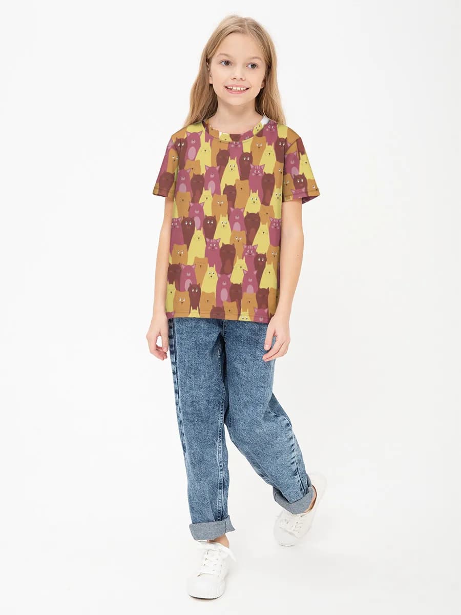 Children's cotton T-shirt (for girls. Copy)