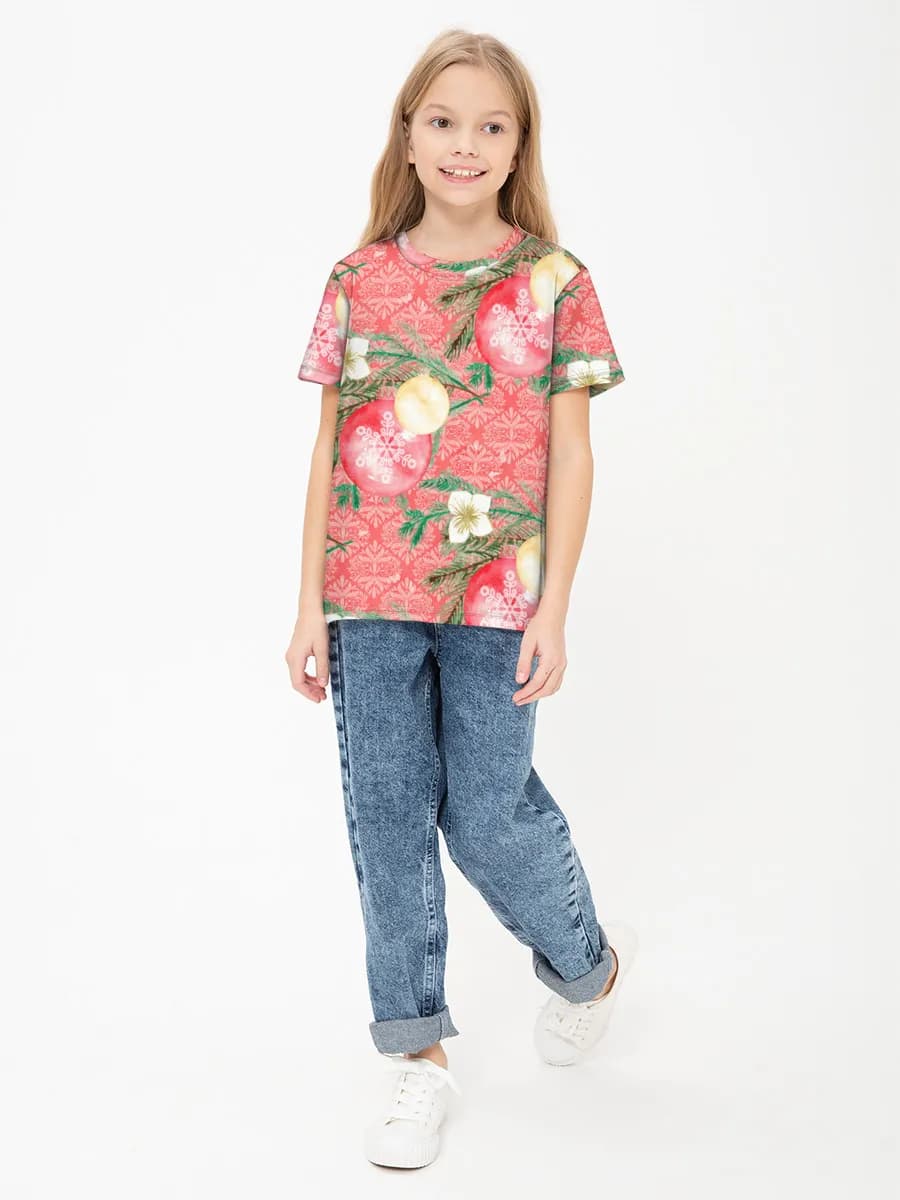 Children's cotton T-shirt (for girls. Copy)