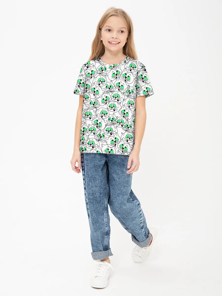 Children's cotton T-shirt (for girls. Copy)