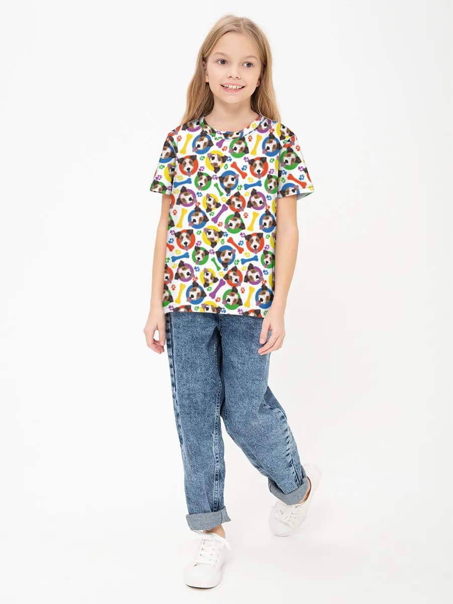 Children's cotton T-shirt (for girls. Copy)