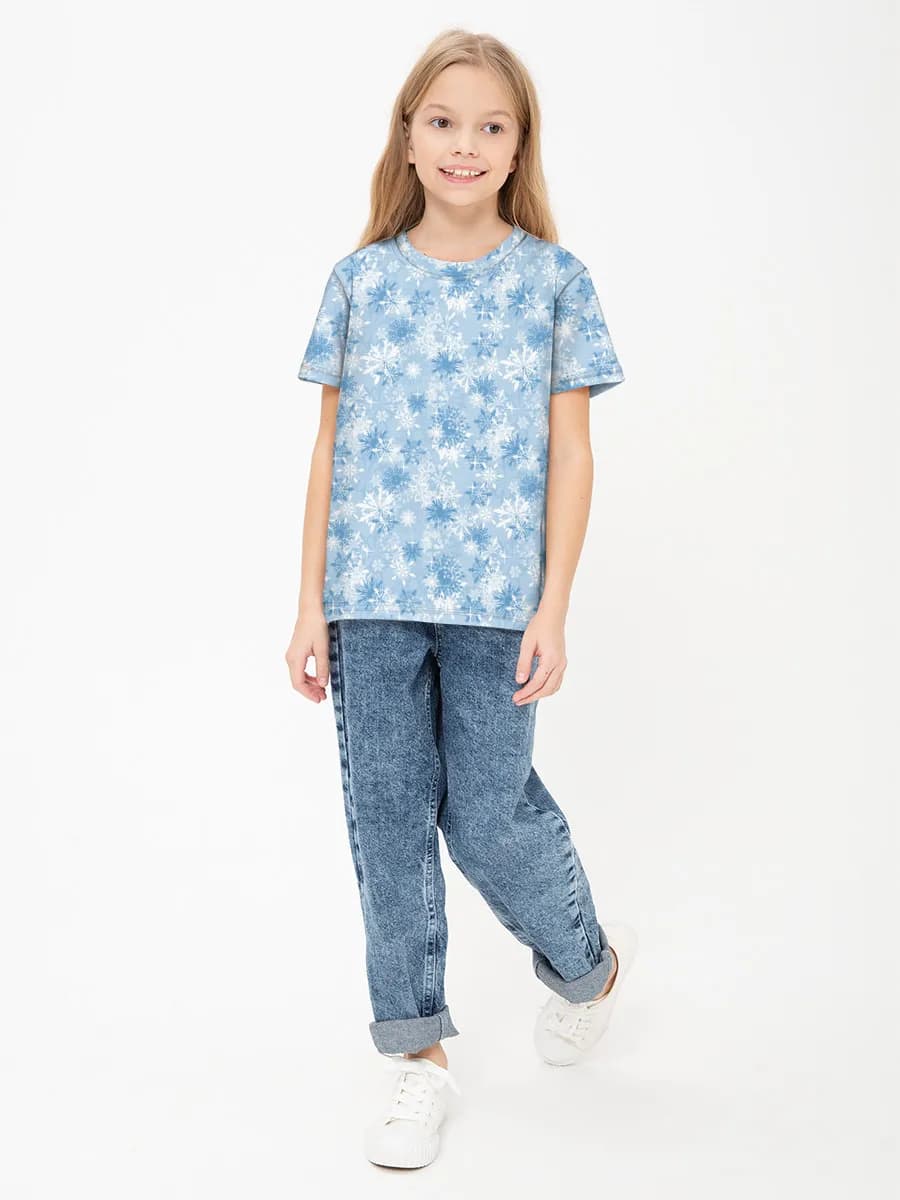 Children's cotton T-shirt (for girls. Copy)