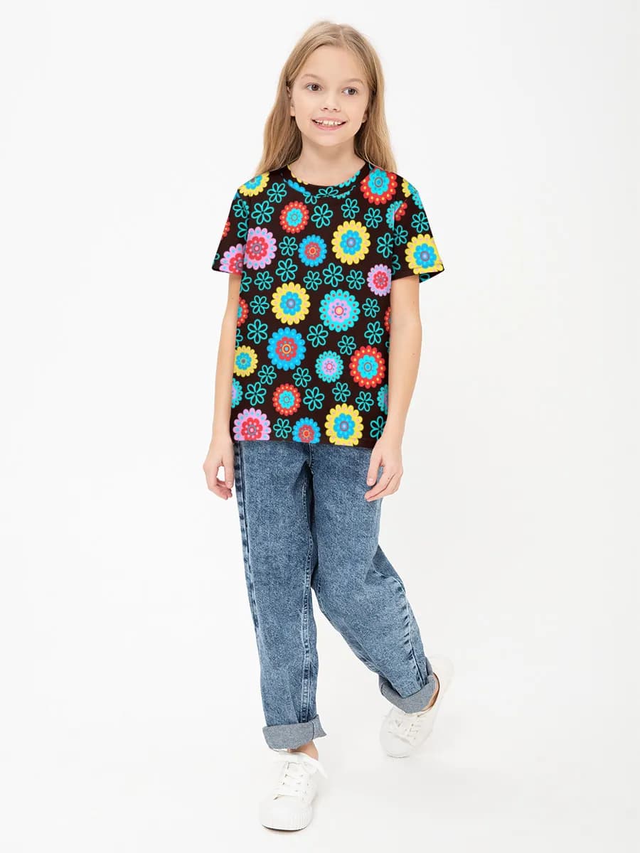 Children's cotton T-shirt (for girls. Copy)