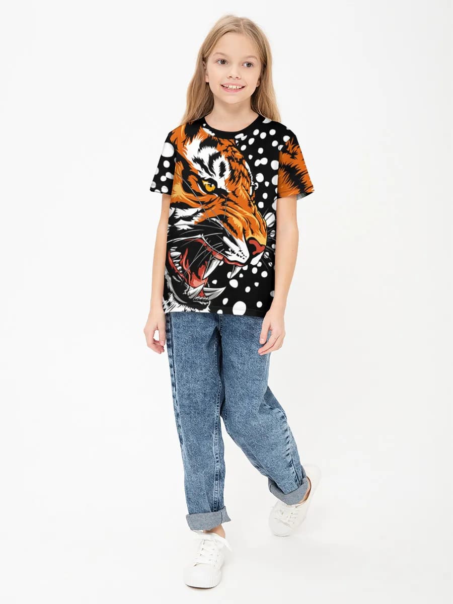 Children's cotton T-shirt (for girls. Copy)