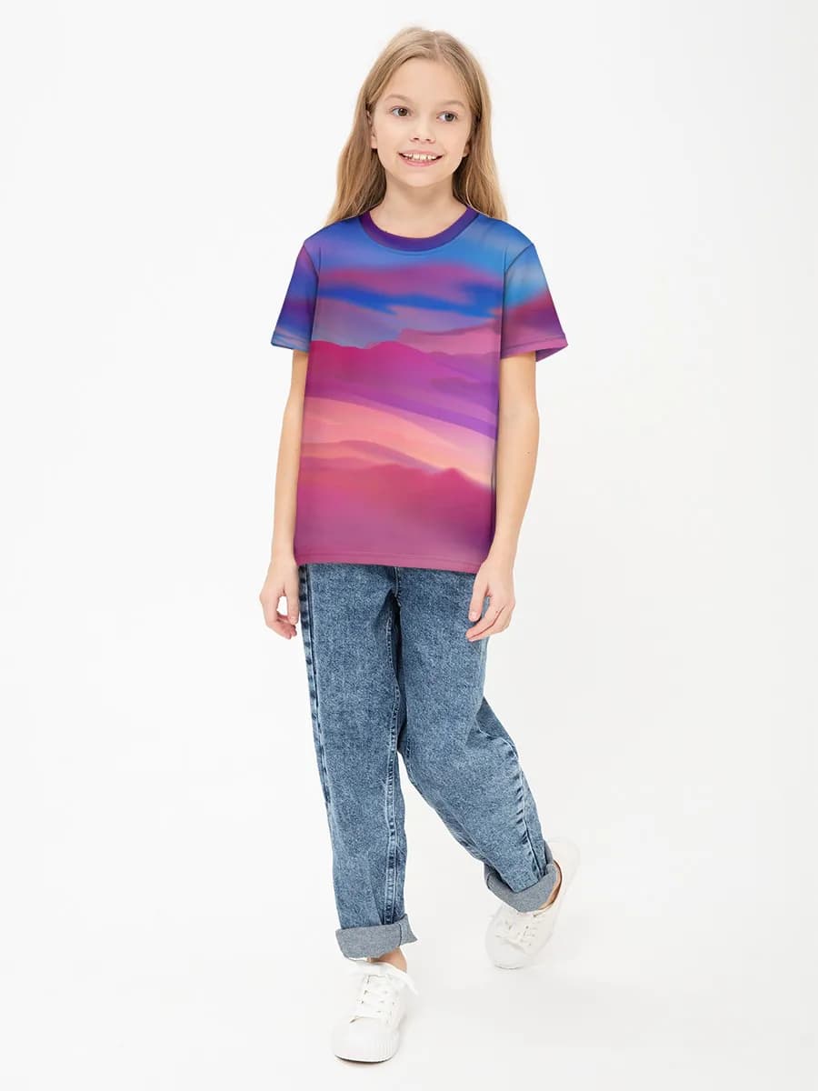 Children's cotton T-shirt (for girls. Copy)