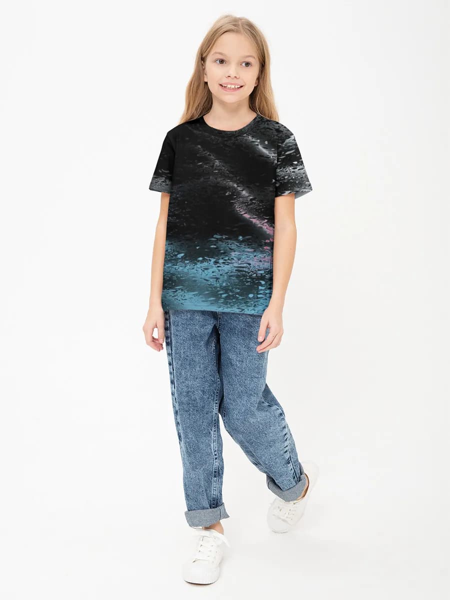 Children's cotton T-shirt (for girls. Copy)