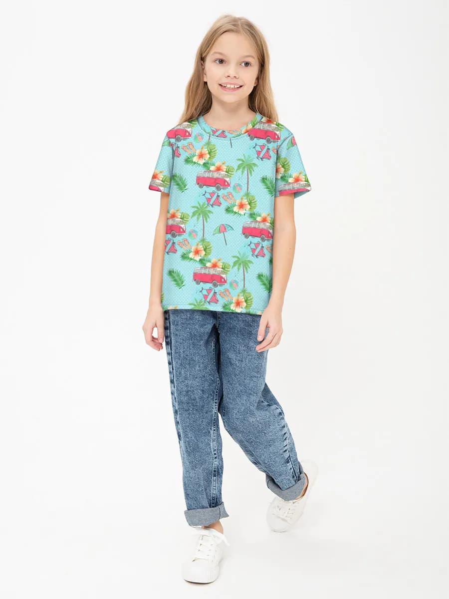 Children's cotton T-shirt (for girls. Copy)