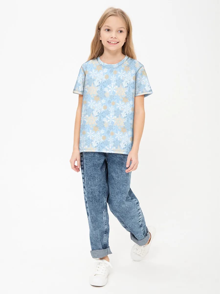 Children's cotton T-shirt (for girls. Copy)