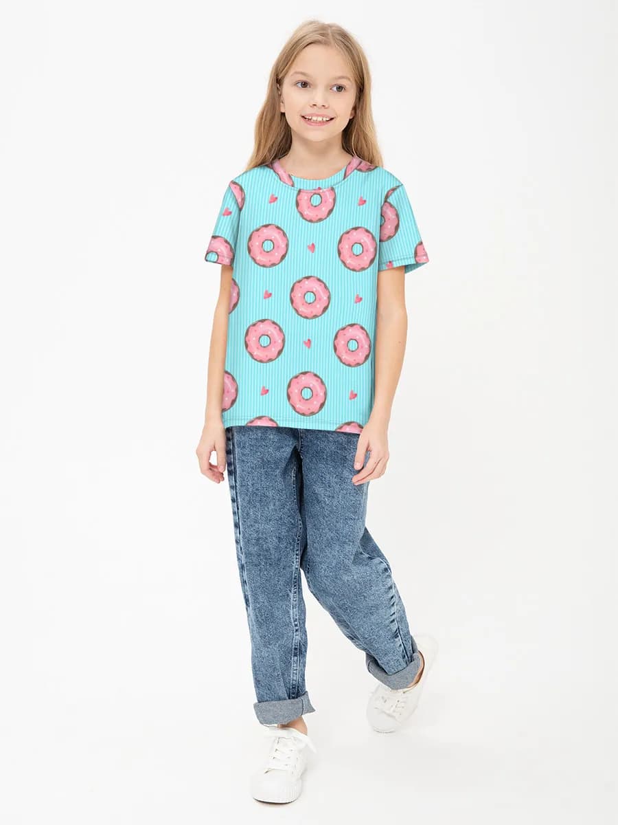 Children's cotton T-shirt (for girls. Copy)
