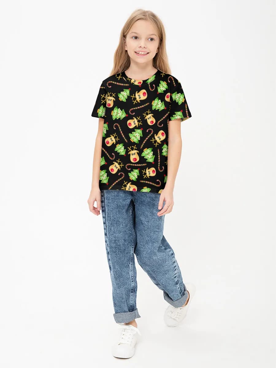 Children's cotton T-shirt (for girls. Copy)
