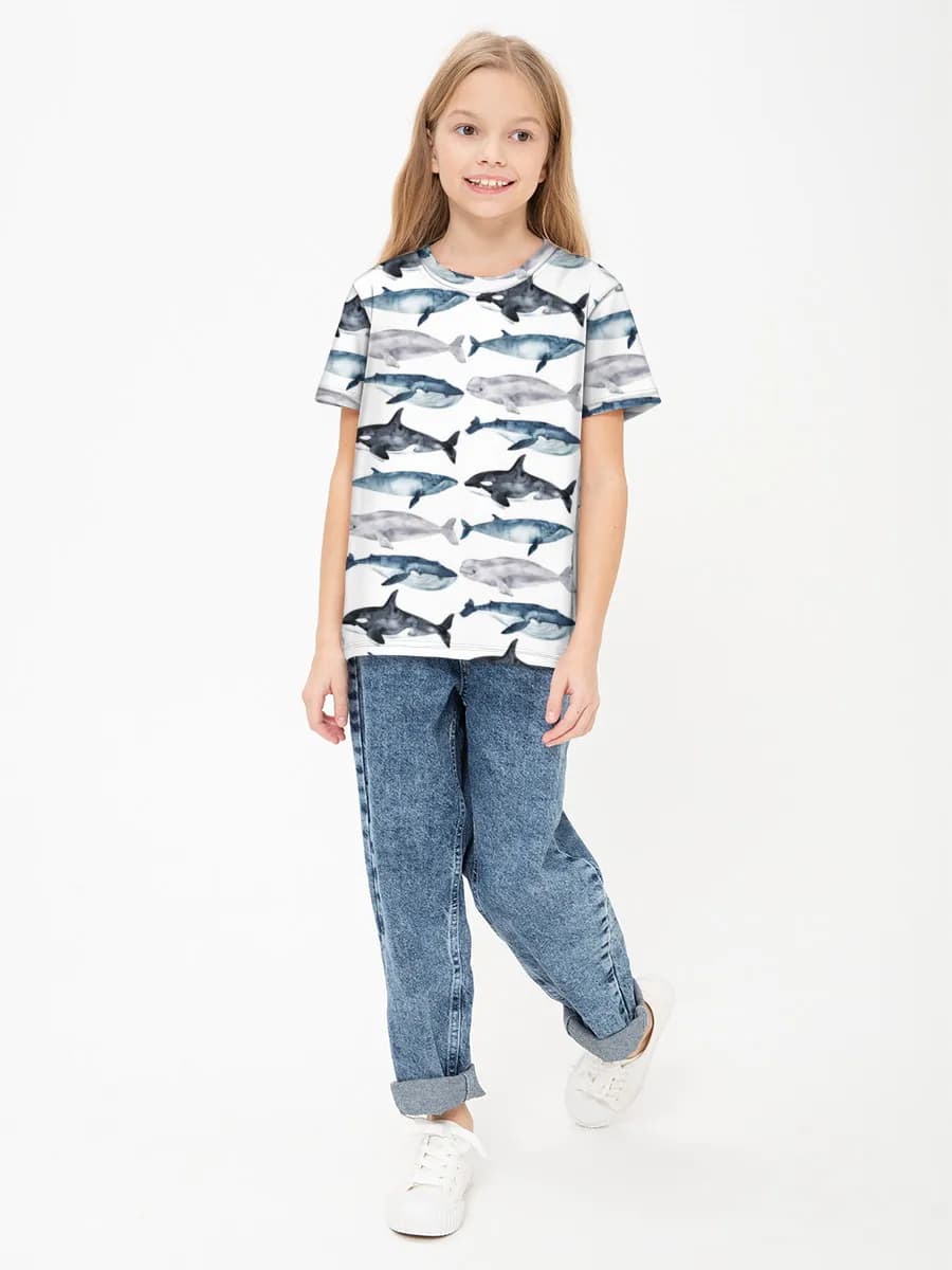 Children's cotton T-shirt (for girls. Copy)