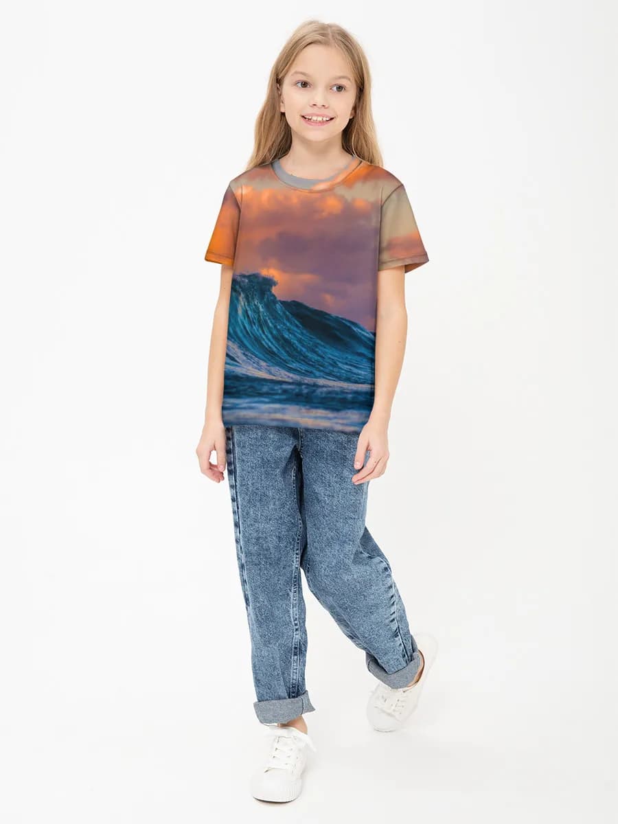 Children's cotton T-shirt (for girls. Copy)