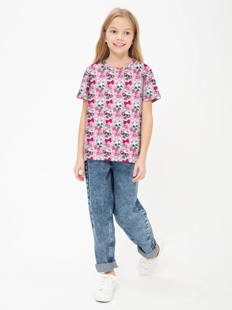 Children's cotton T-shirt (for girls. Copy)